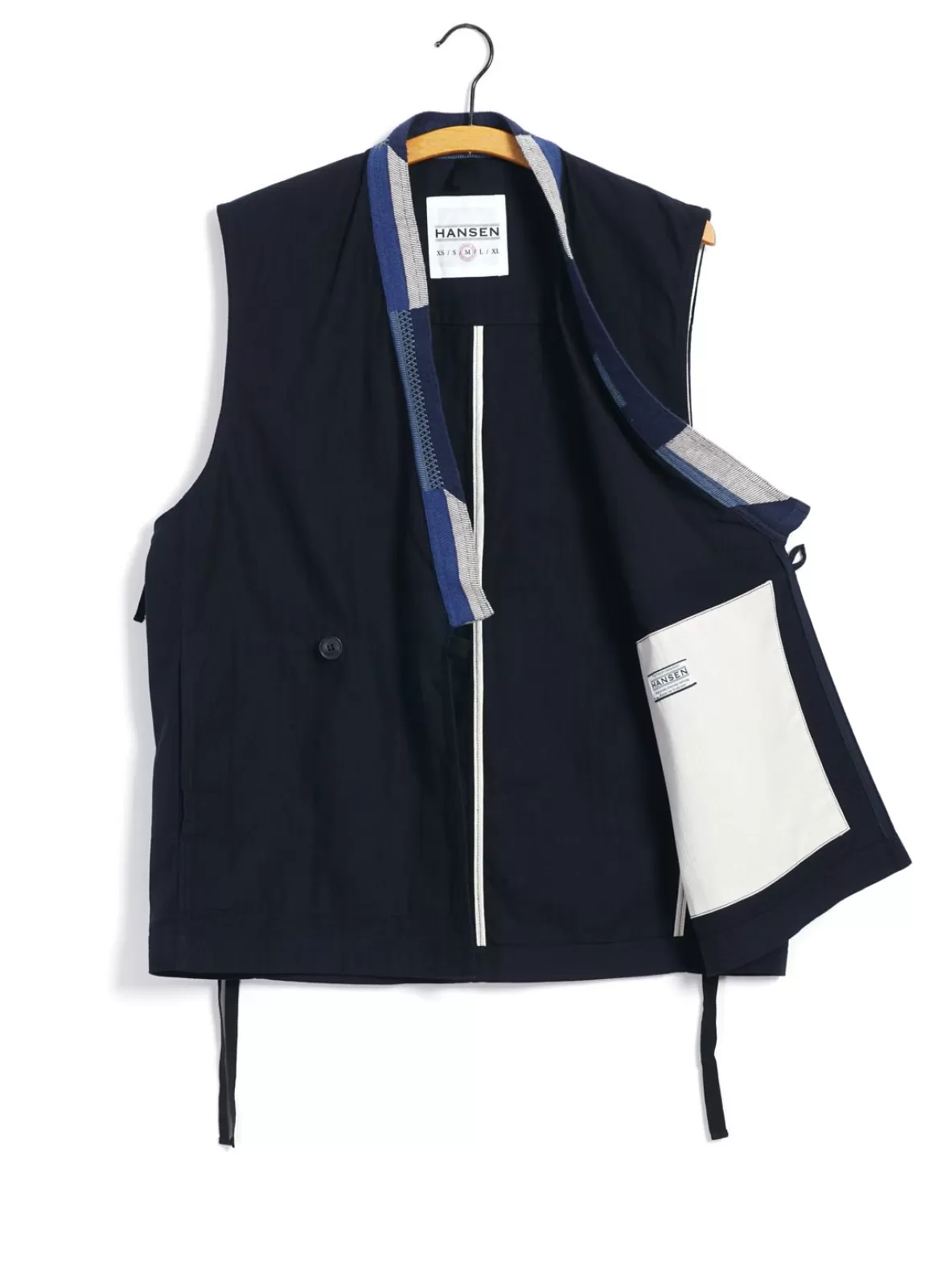 Shop Hauk | Eastern Waistcoat | Indigo Herringbone Waistcoats