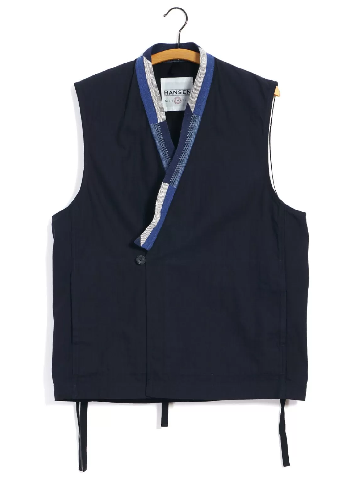 Shop Hauk | Eastern Waistcoat | Indigo Herringbone Waistcoats