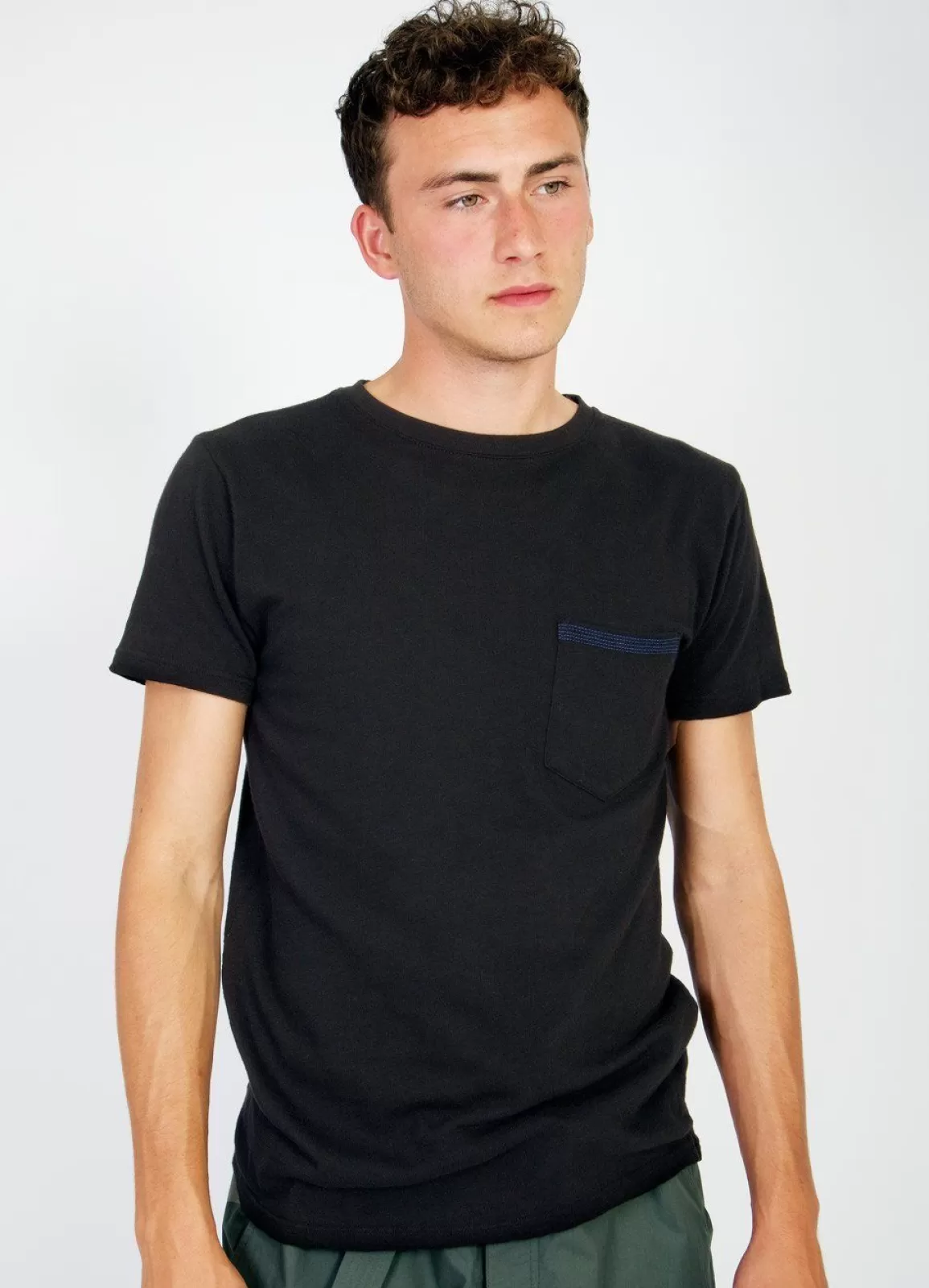 Online James | Slub Yarn Pocket T | Black Jerseys