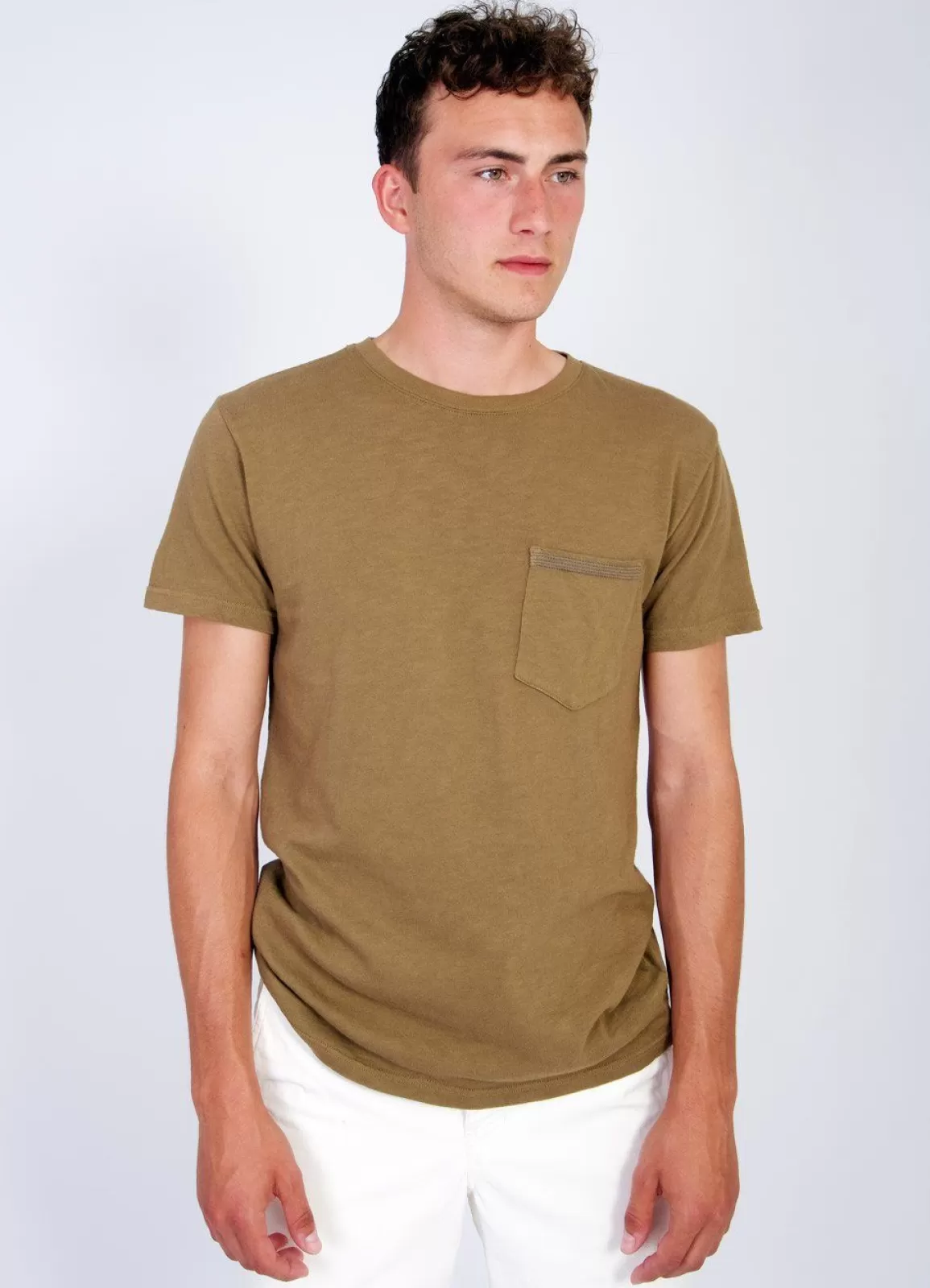 Cheap James | Slub Yarn Pocket T | Khaki Jerseys