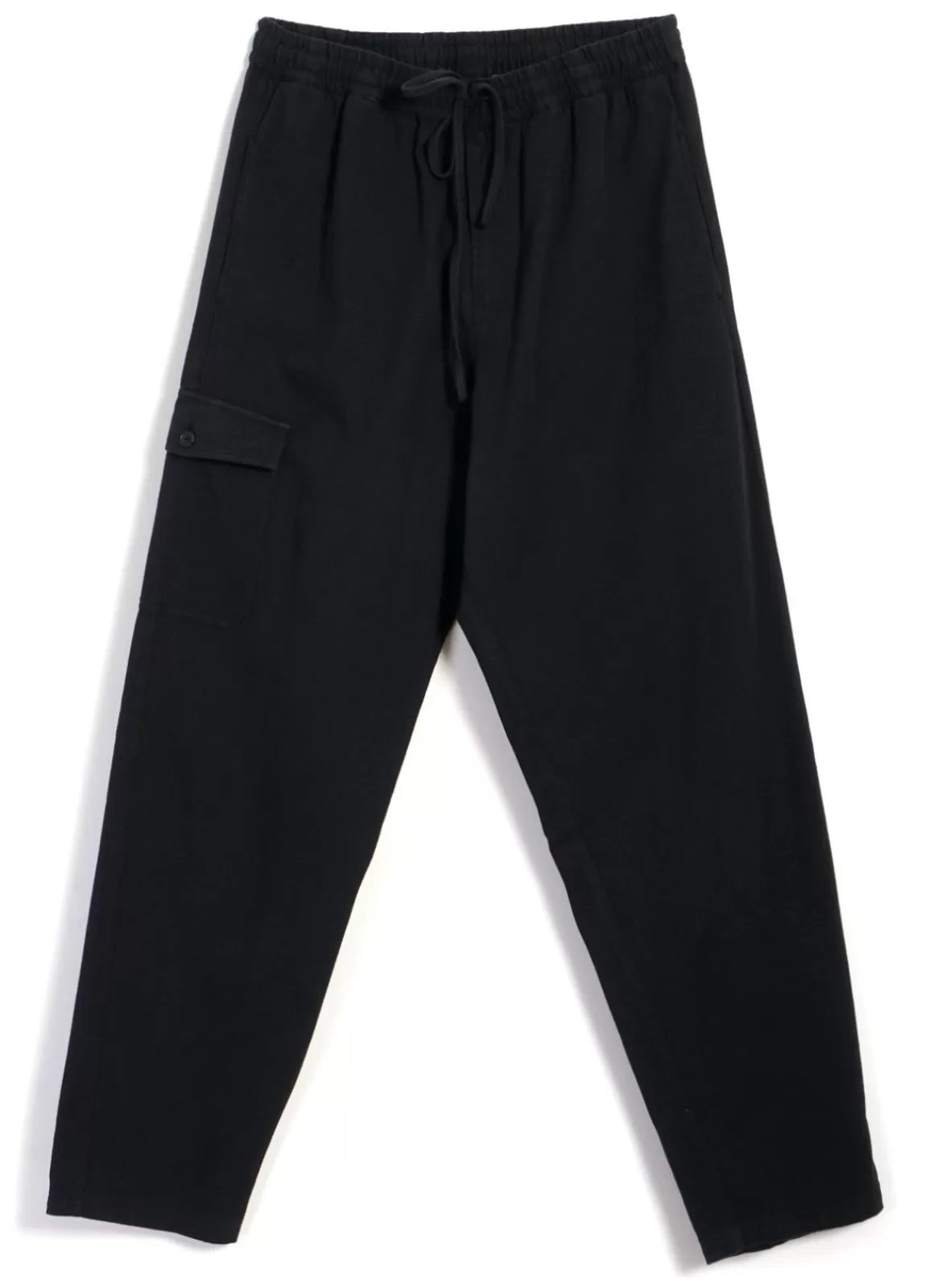 Cheap Jimmy | Casual Cargo Drawstring Pants | Black Trousers