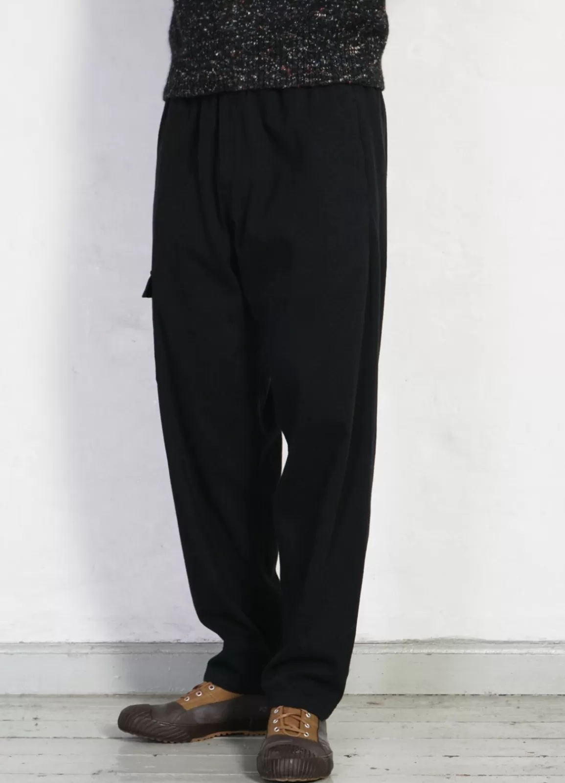 Cheap Jimmy | Casual Cargo Drawstring Pants | Black Trousers