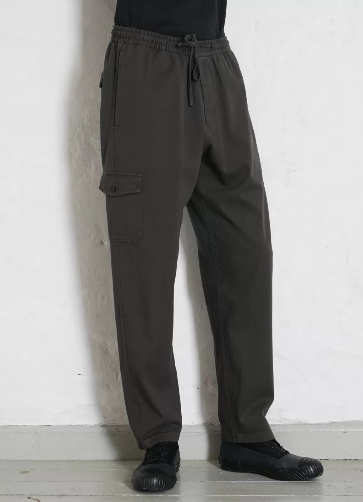 Shop Jimmy | Casual Cargo Drawstring Pants | Dark Forest Trousers