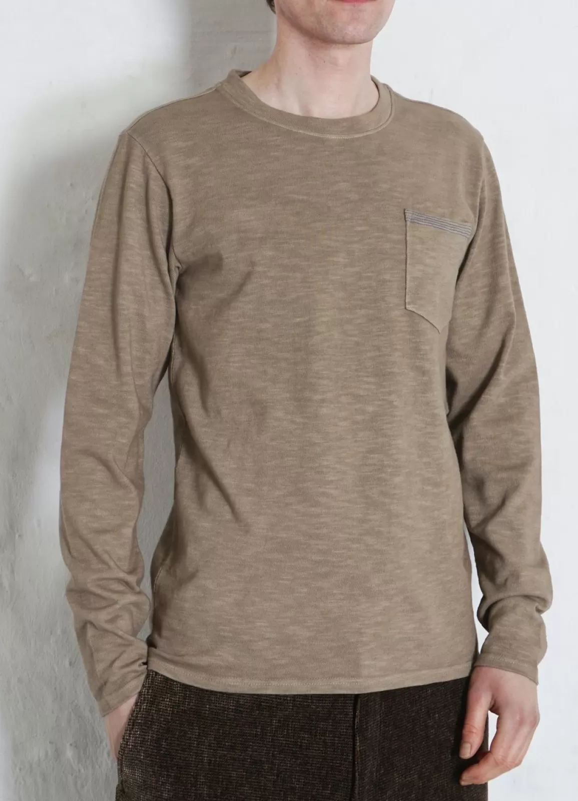 Best Jones | Long Sleeve Crew Neck Pocket T | Clay Jerseys