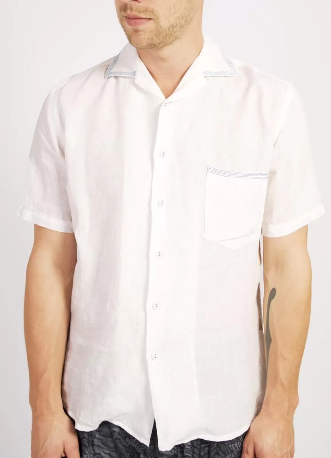 Cheap Jonny | Short Sleeve Linen Shirt | White Shirts