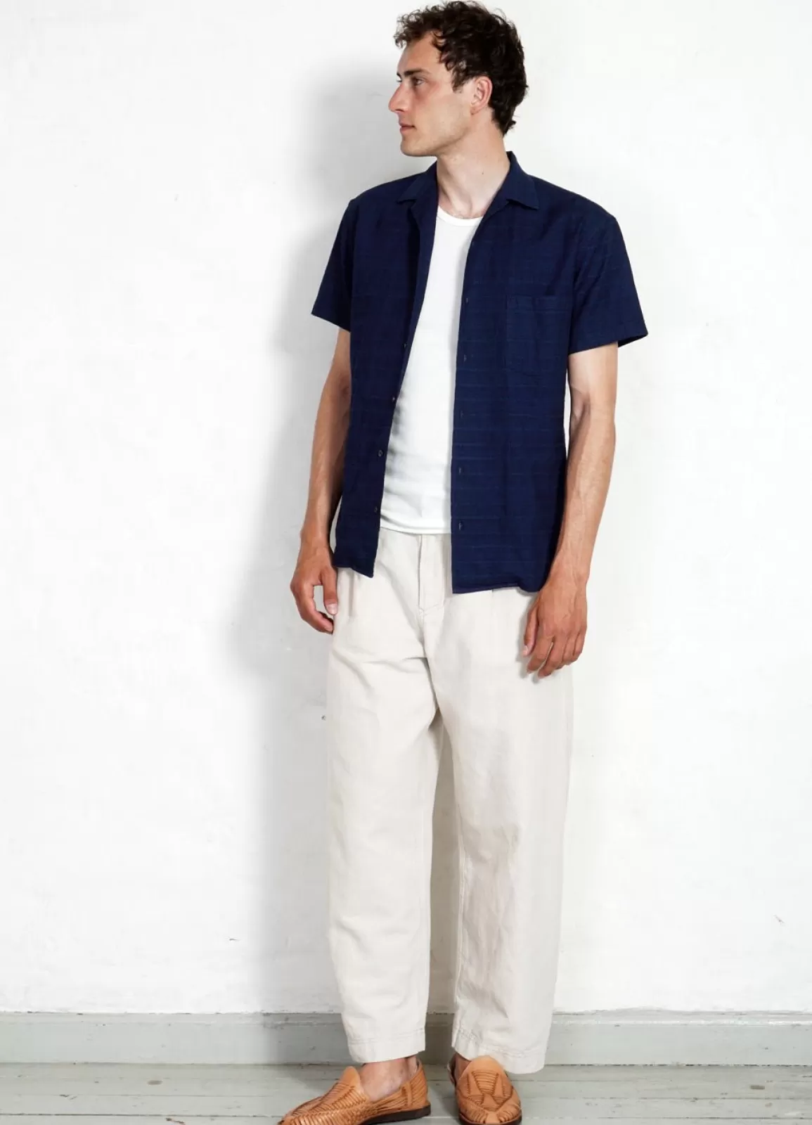 New Jonny | Short Sleeve Shirt | Dobby Indigo Shirts