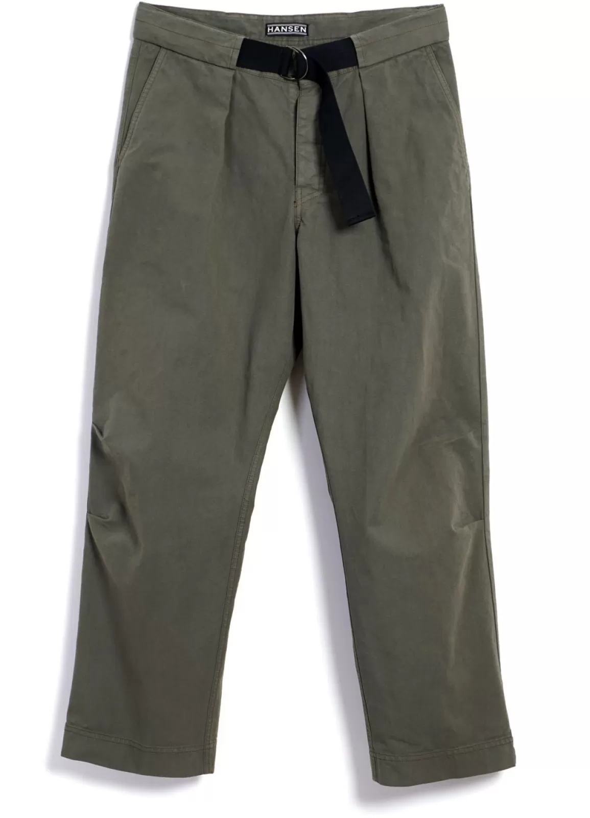 Clearance Karlo | Wide Cut Utility Trousers | Green Trousers