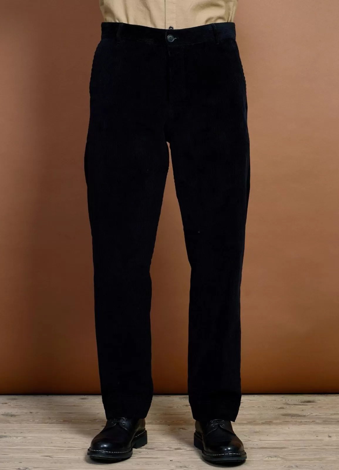 New Ken | Wide Cut Trousers | Black Suiting