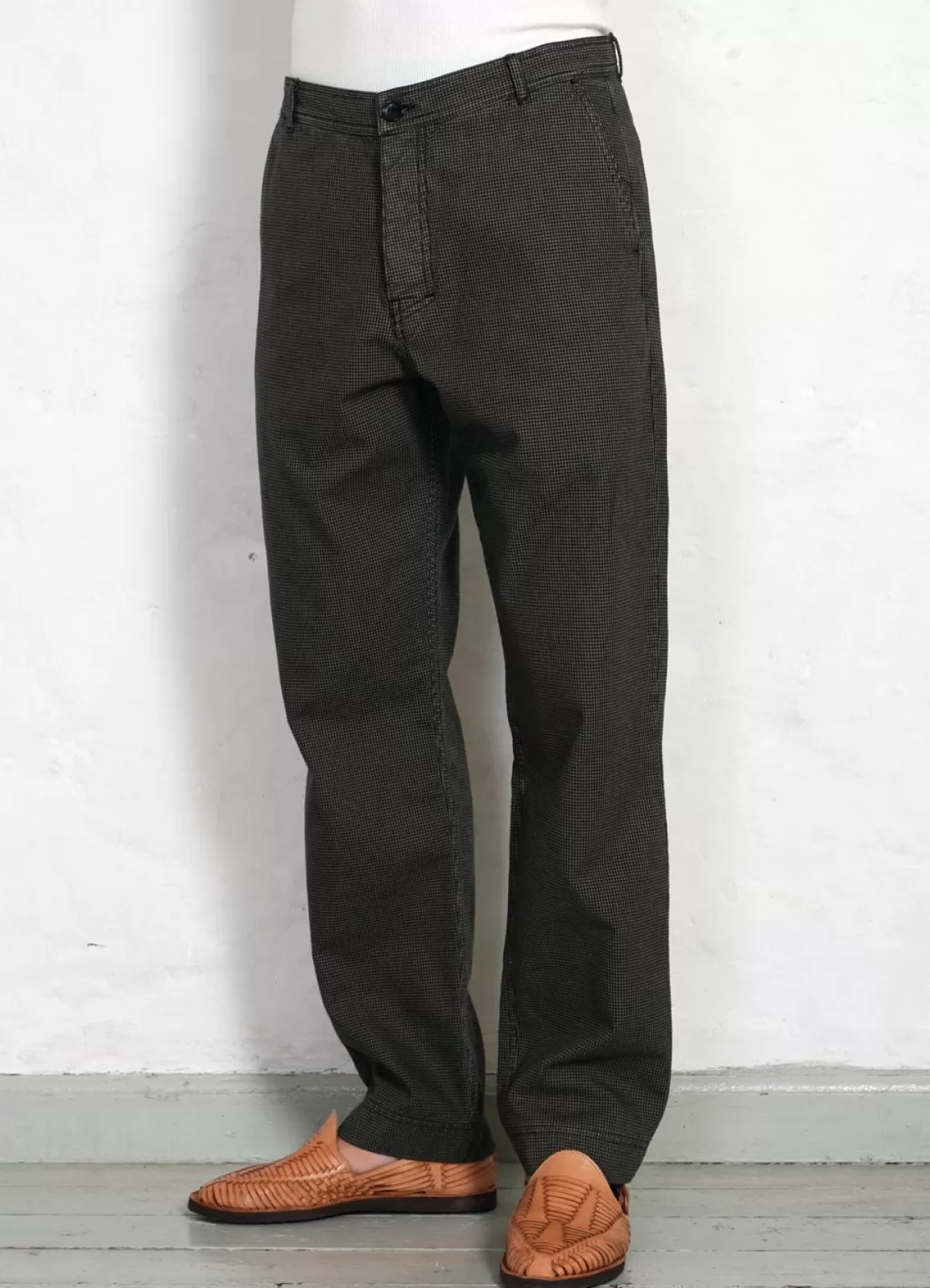 Best Sale Ken | Wide Cut Work Trousers | Black Sand Suiting