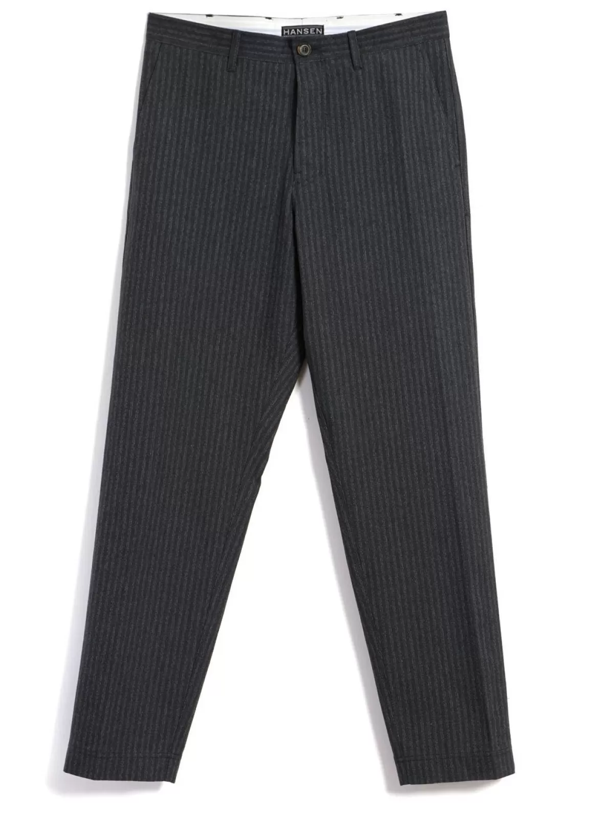 Clearance Kian | Cinch Back Wide Trousers | Grey Pin Suiting