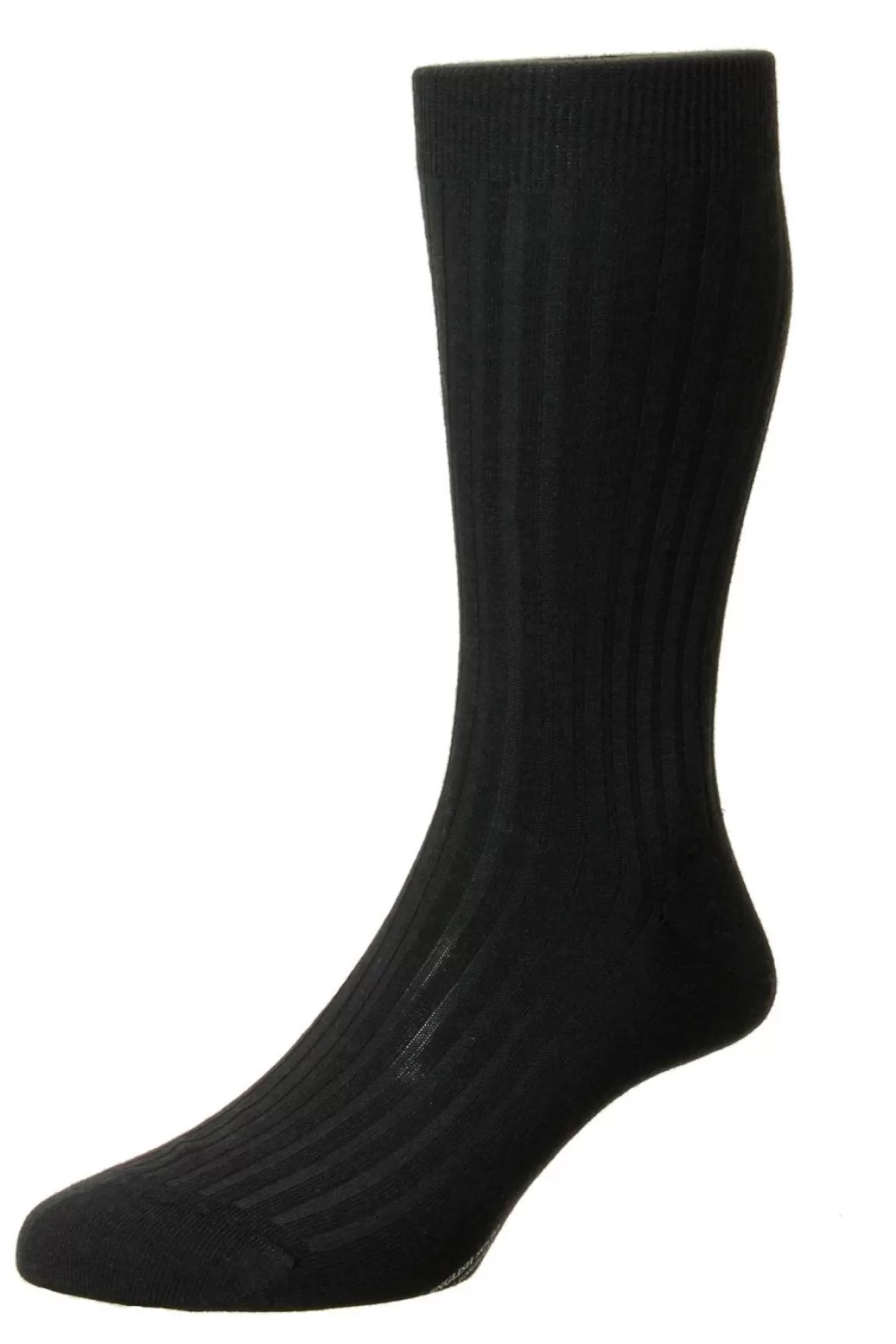 Outlet Laburnum | Classic 5X3 Rib Merino Wool | Black Socks