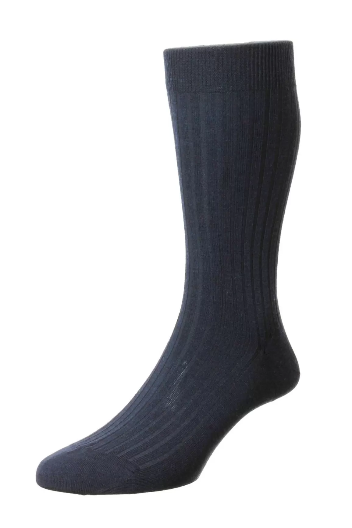 Store Laburnum | Classic 5X3 Rib Merino Wool | Navy Socks