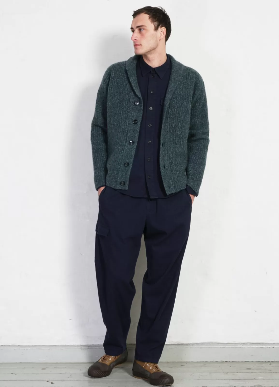 Flash Sale Larsen | Shawl Collar Cardigan | Petrolium Knitwear