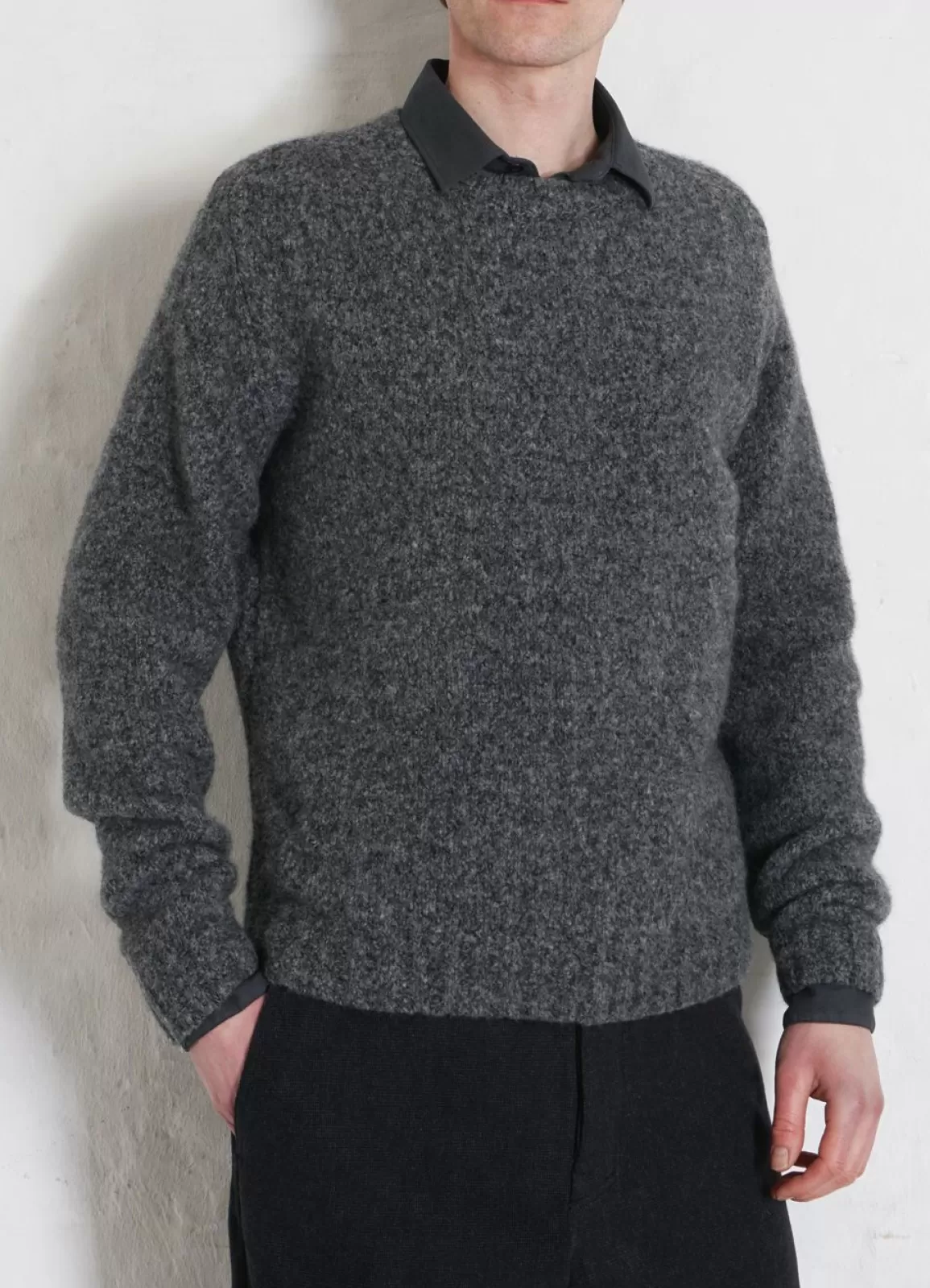 New Leonard | Knitted Crew Neck Sweater | Ashes Knitwear