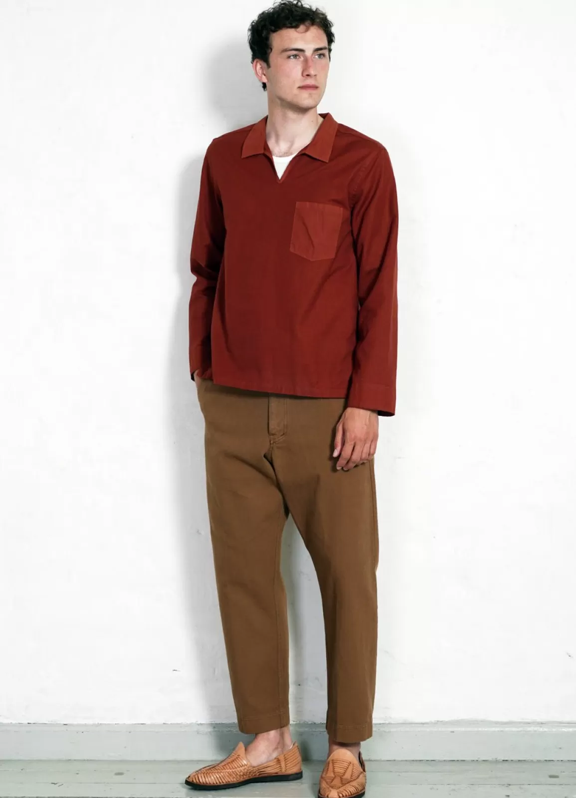 Hot Marius | Casual Pull On Shirt | Terracotta Shirts