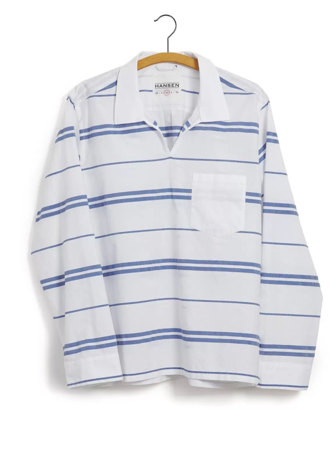 Discount Marius | Casual Pull On Shirt | White Stripes Shirts