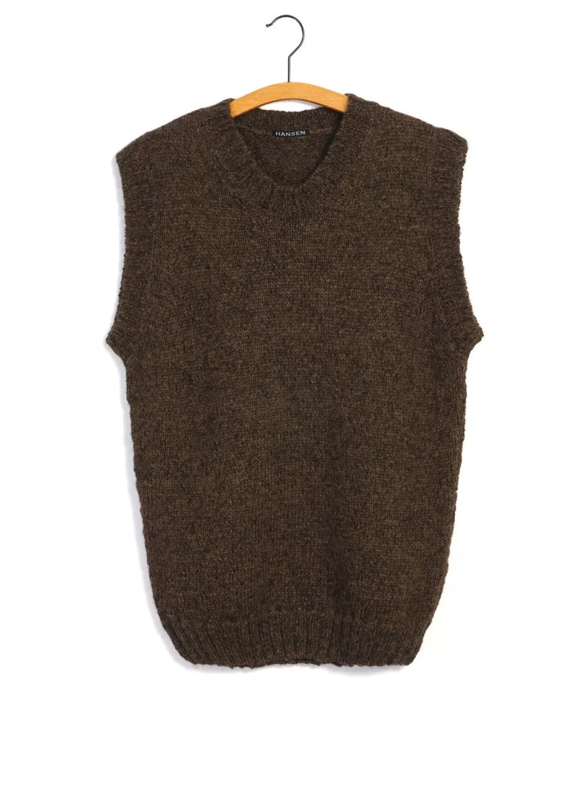 Flash Sale Mogens | Knitted Crew Neck Vest | Tobacco Knitwear