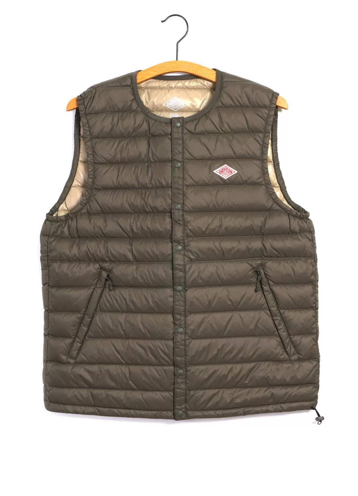 New Nylon Taffeta | Padded Vest | Olive Waistcoats