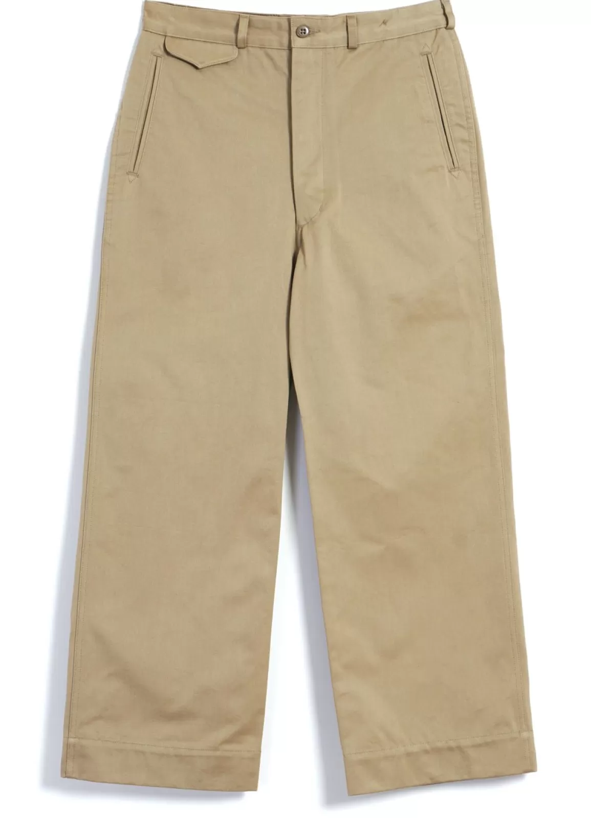 Outlet Officer Chino | Wide Fit Chino Pants | Khaki Trousers