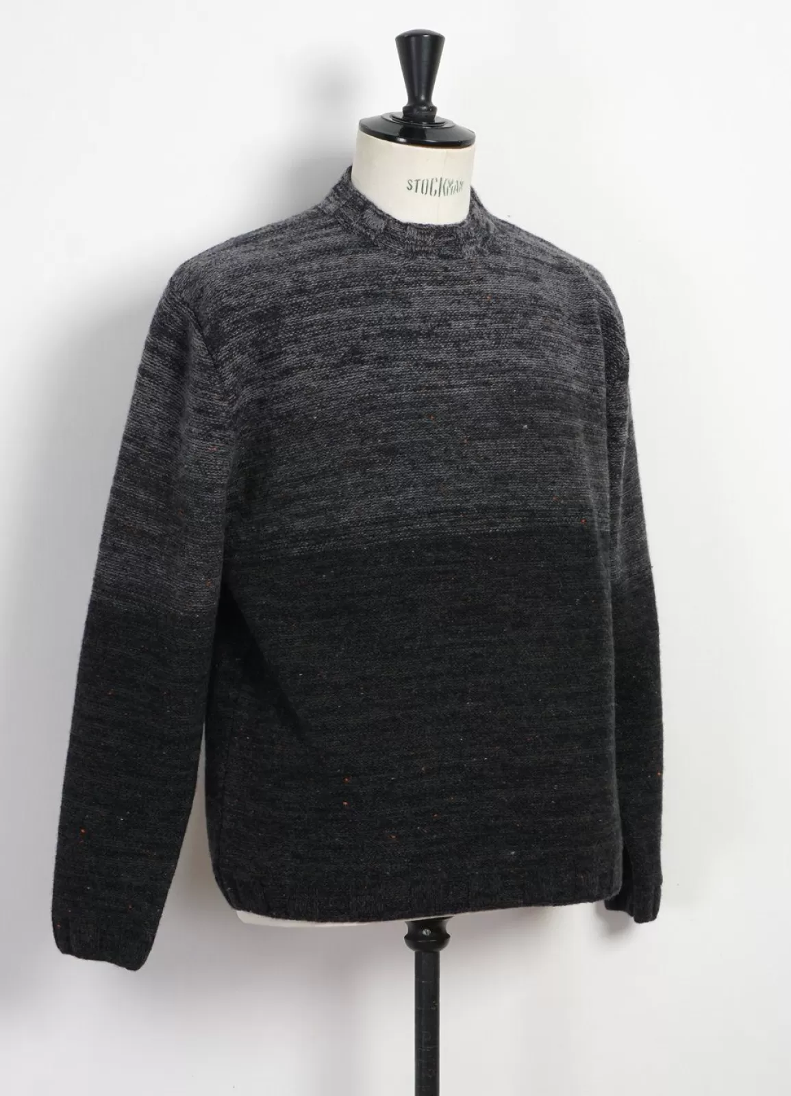 Cheap Ombre Mock-Neck | Wool & Cashmere-Blend Sweater | Black/Grey Knitwear