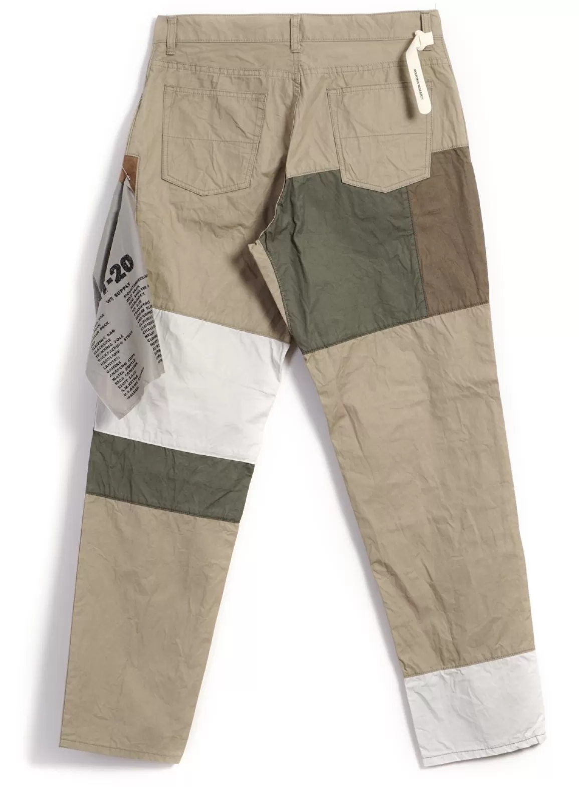 Outlet Patchwork Pants | Beige Trousers