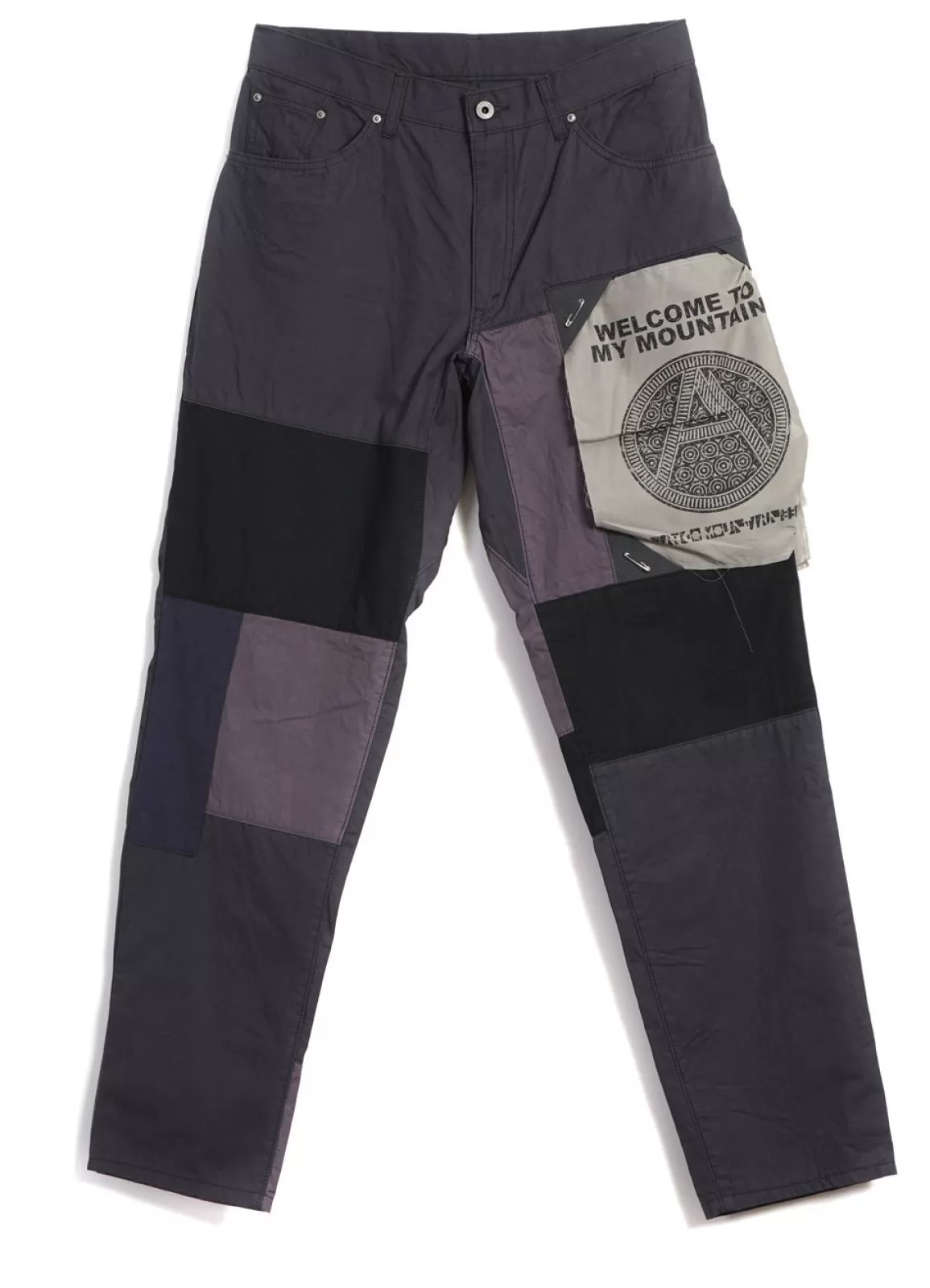 Clearance Patchwork Pants | Grey Trousers