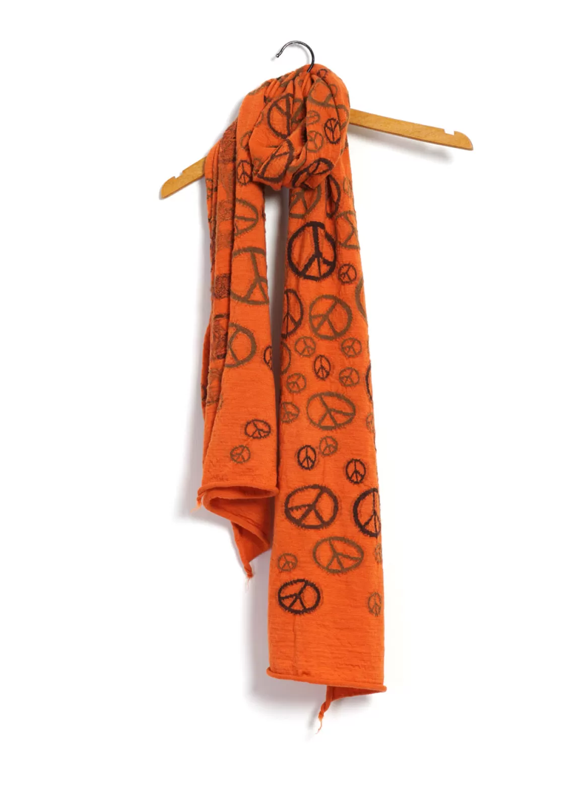 Best Sale Peace | Compressed Wool Scarf | Orange Scarves