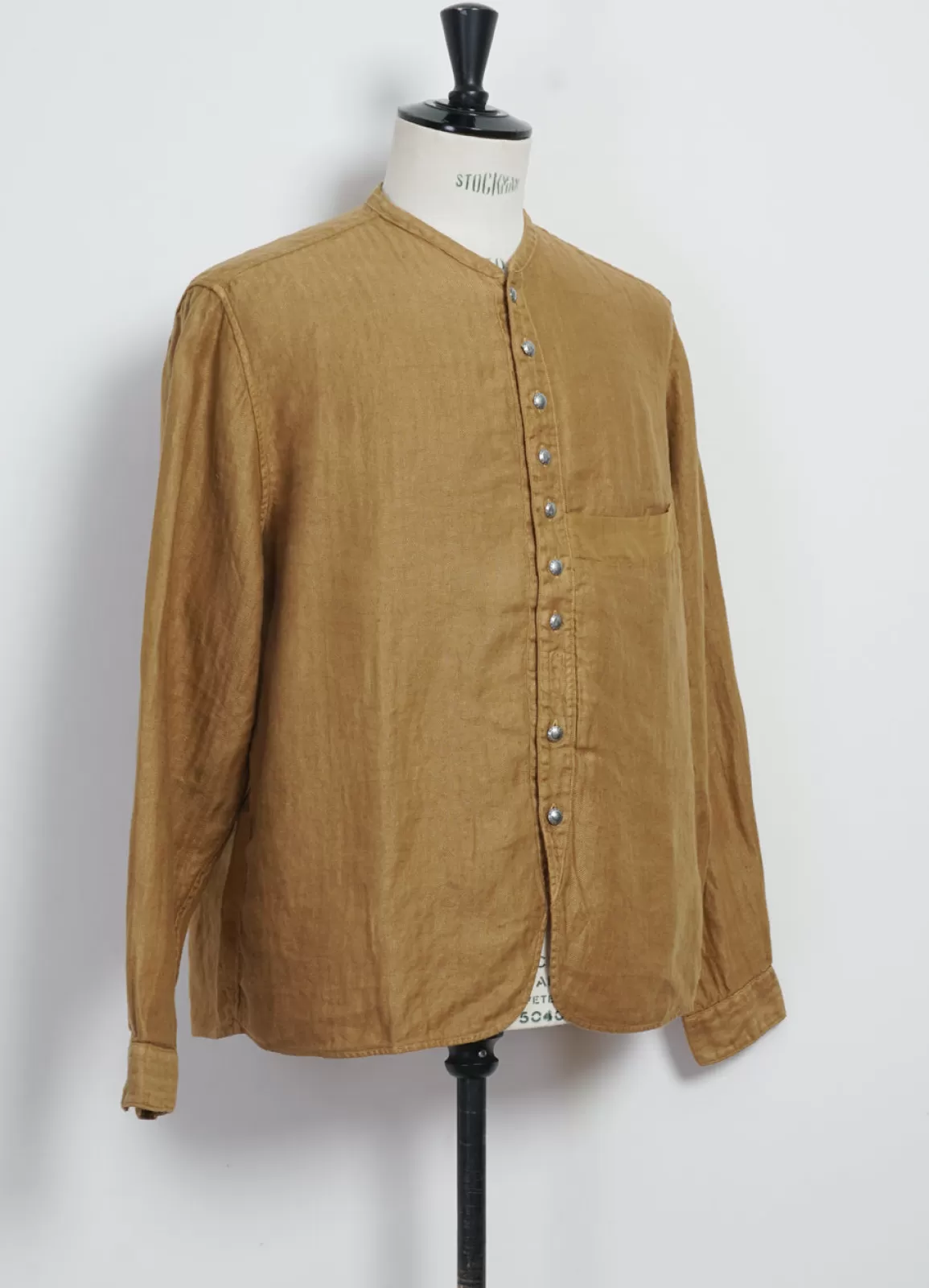 Flash Sale Penny Shirt | Gauze Linen Herringbone Shirt | Gold Shirts