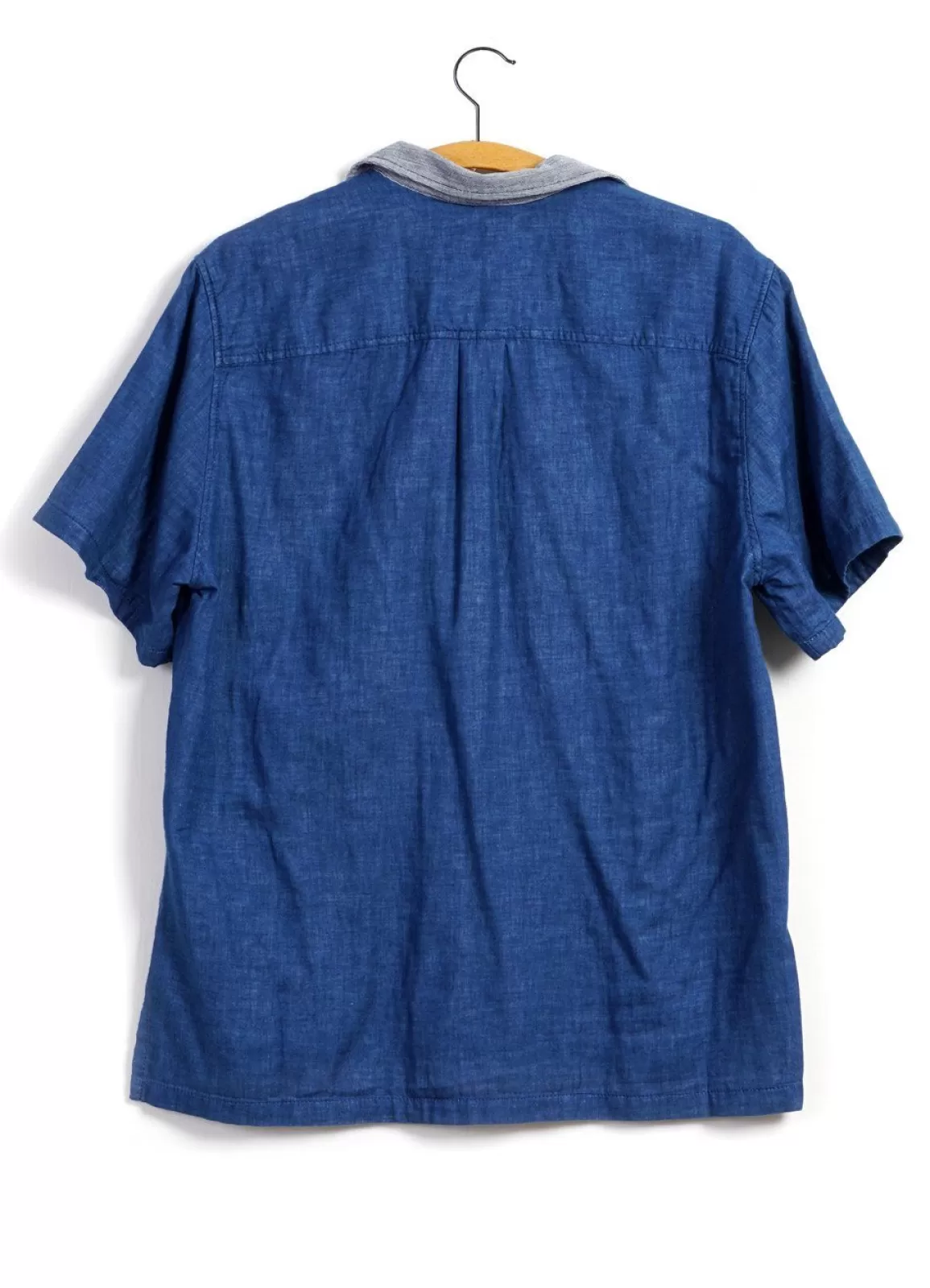 Discount Phillip | Short Sleeve Pull-On Shirt | Indigo/Stripe Shirts