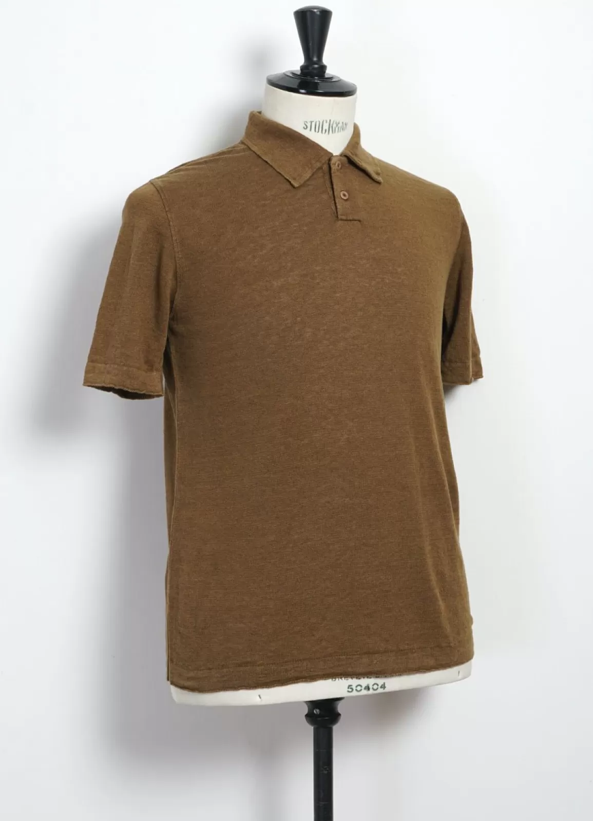 Flash Sale Polo | Short Sleeve 2-Button Polo | Tobacco Knitwear