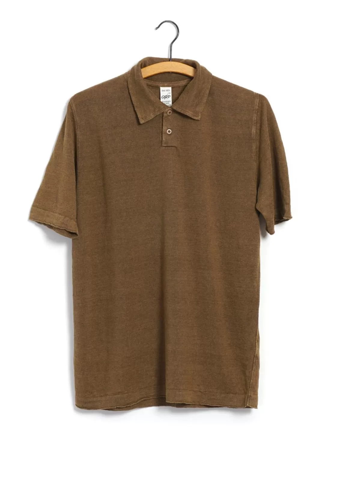 Flash Sale Polo | Short Sleeve 2-Button Polo | Tobacco Knitwear