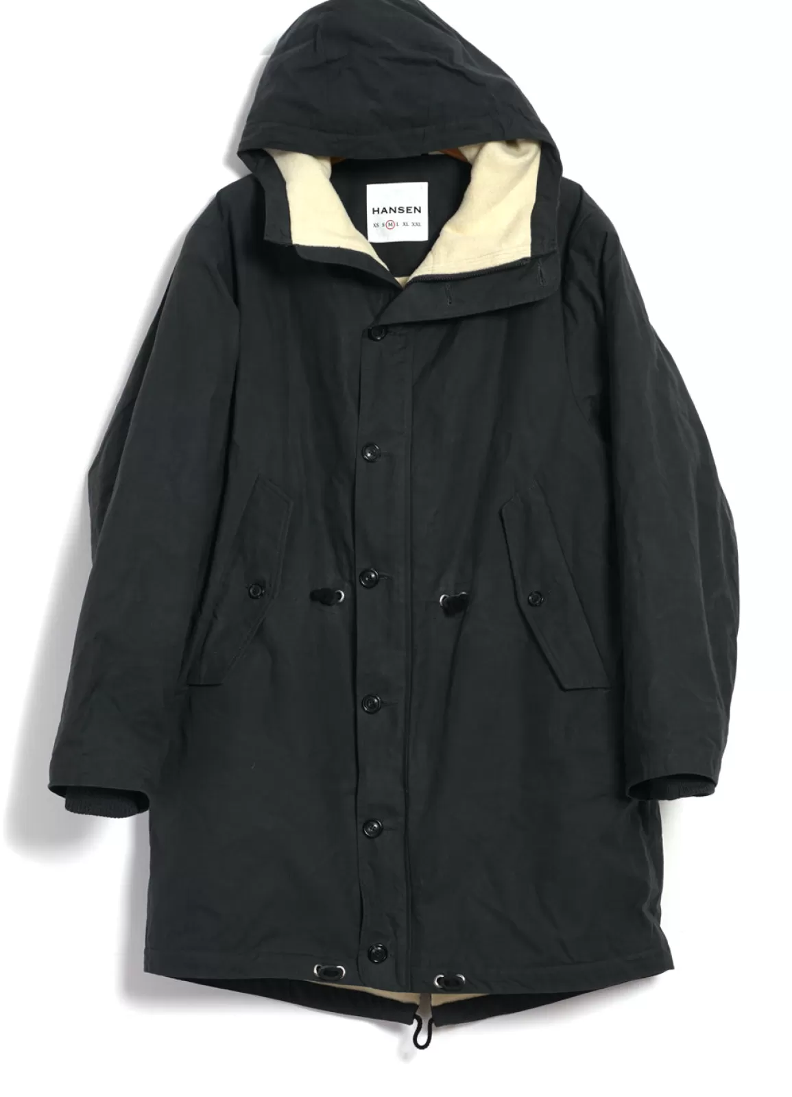 Cheap Rasmus | Waxed Parka With Zipper | Charcoal Jacket & Coats