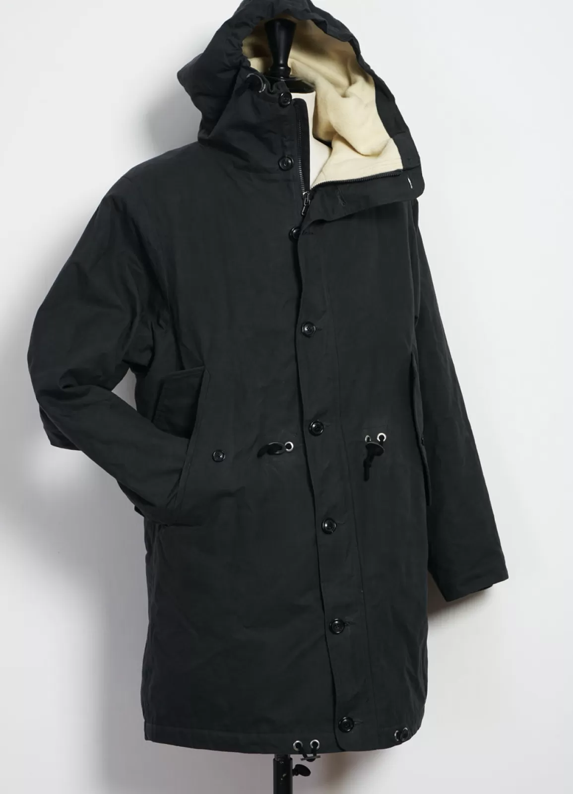 Cheap Rasmus | Waxed Parka With Zipper | Charcoal Jacket & Coats