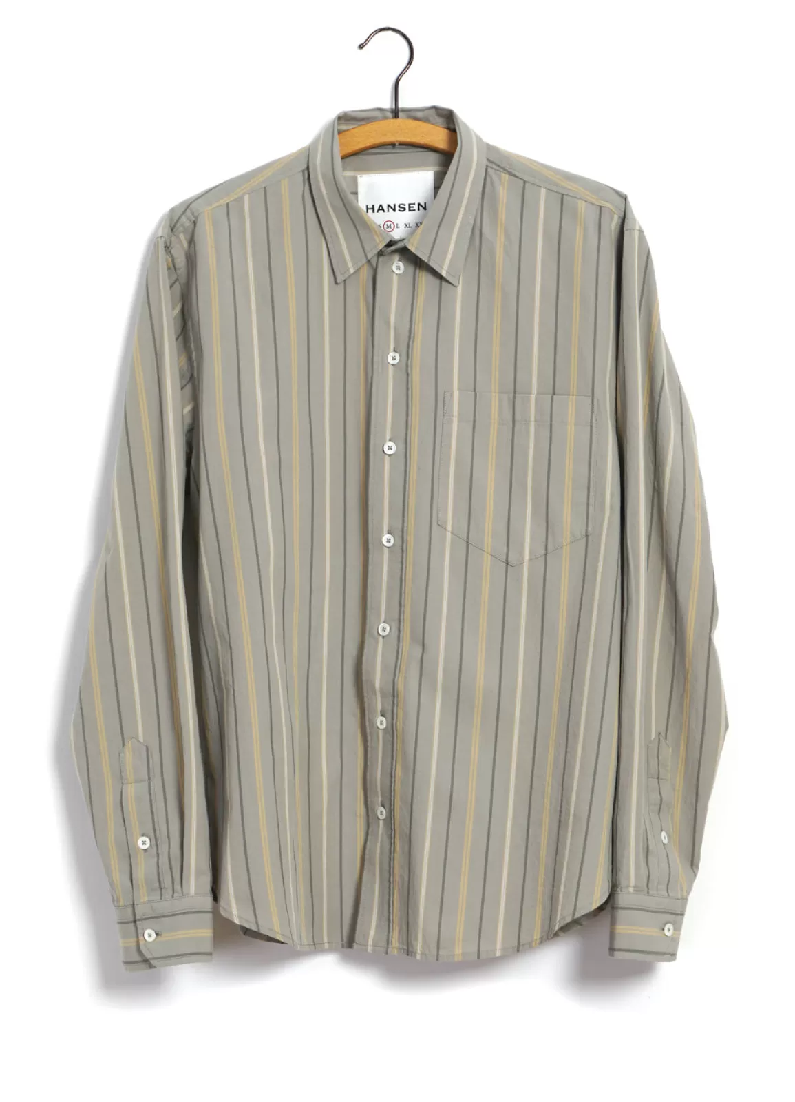 New Raymond | Relaxed Classic Shirt | Khaki Stripes Shirts