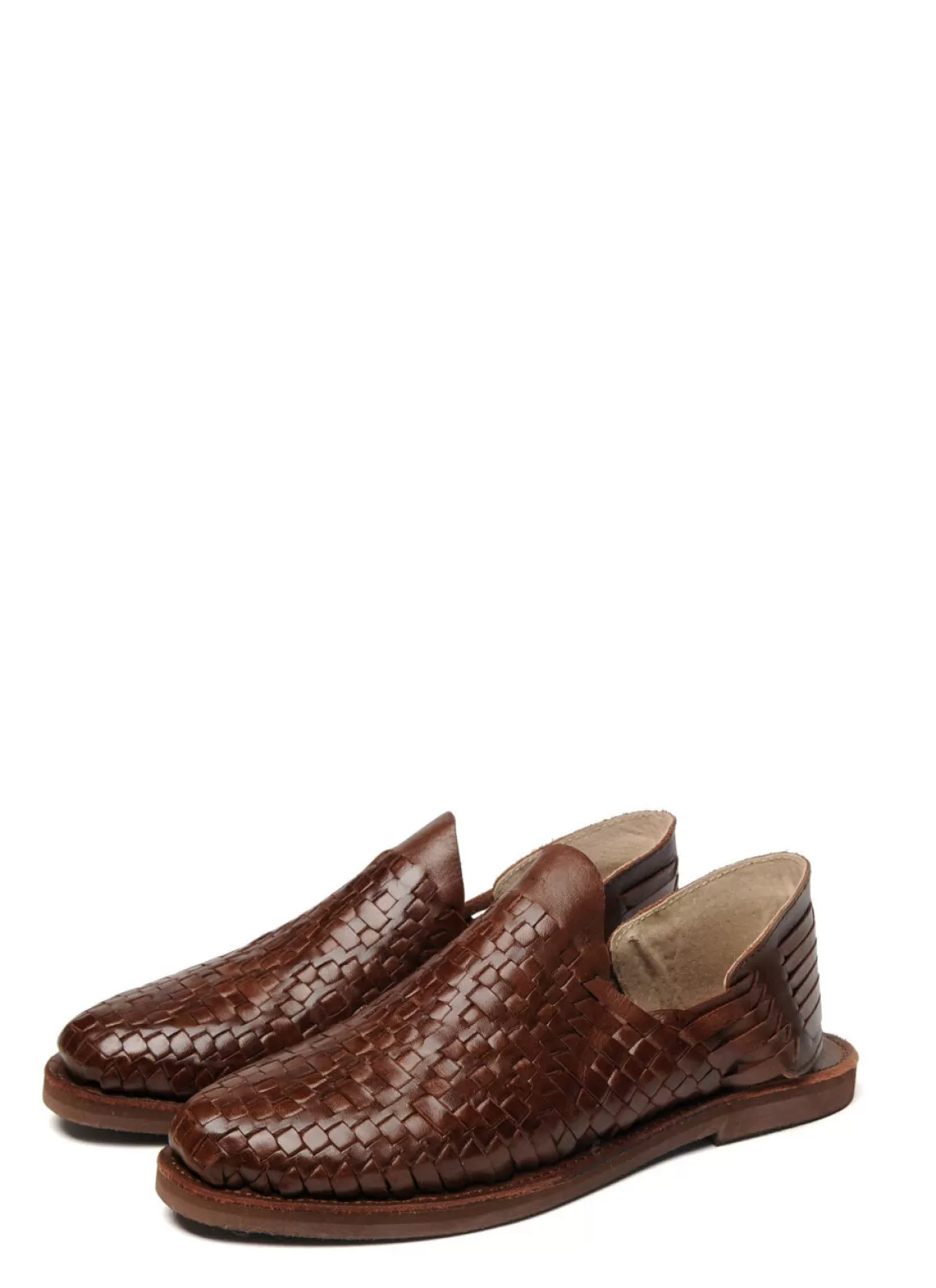 Online Rio Grande Leather Huarache | Slip On Vegetable Tanned Sandals | Brown 2 Sandals