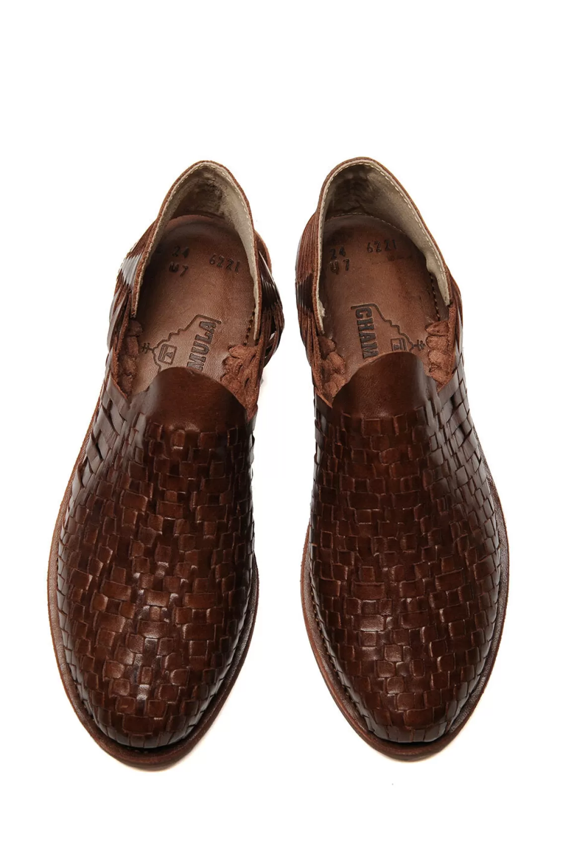Online Rio Grande Leather Huarache | Slip On Vegetable Tanned Sandals | Brown 2 Sandals