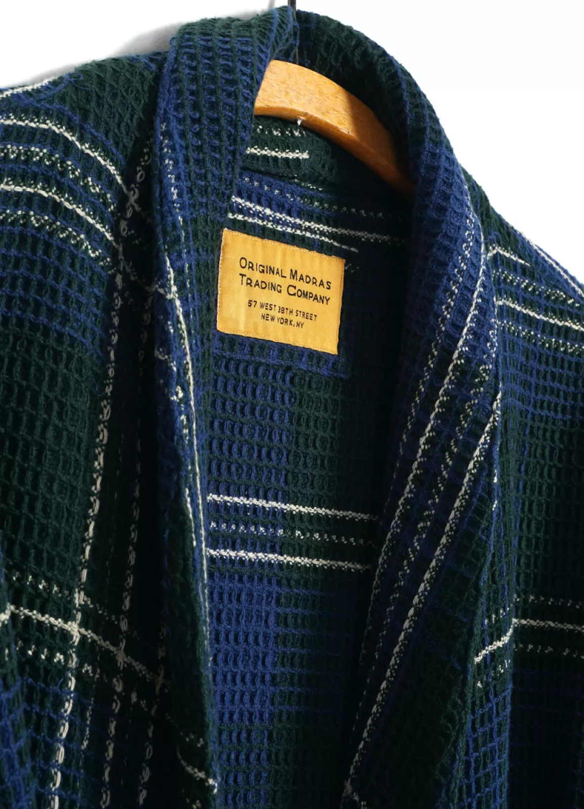 Online Robe | Honeycomb Weave | Blue/Green Homewear