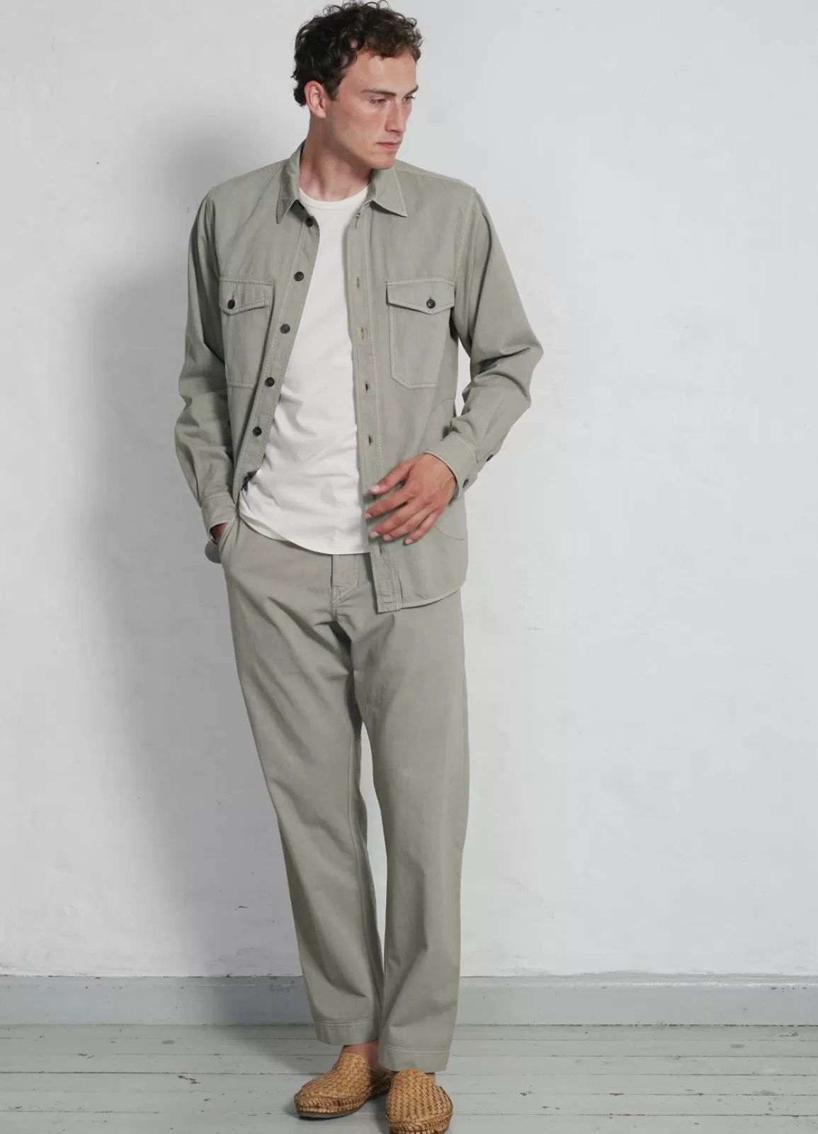 Online Ruben | Casual Over Shirt | Light Sage Shirts