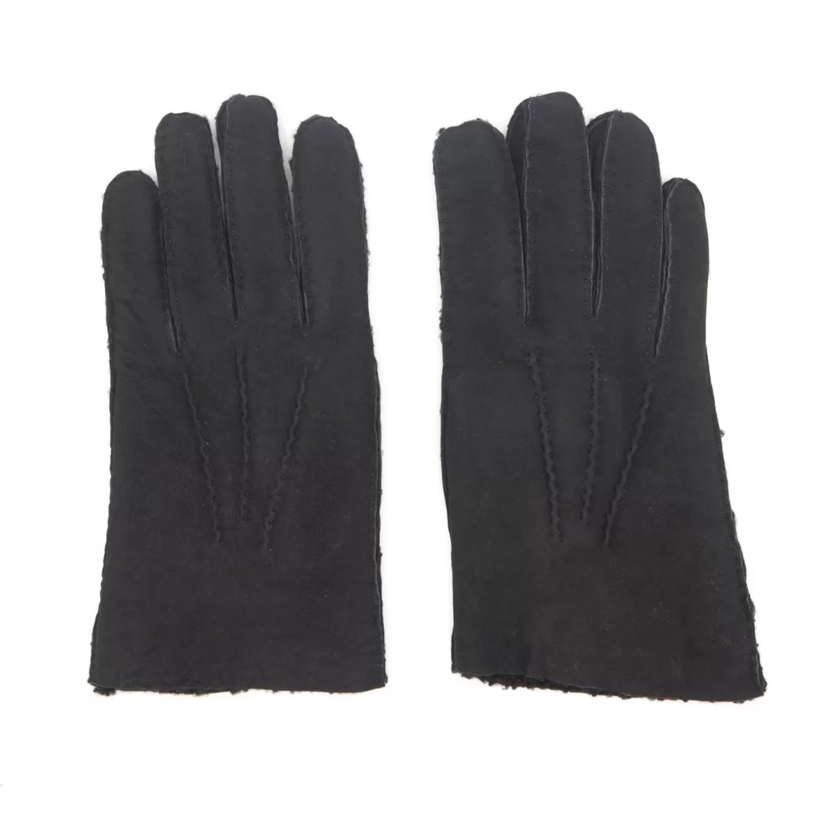 Discount Samu | Curly Lamb Fur | Black Gloves