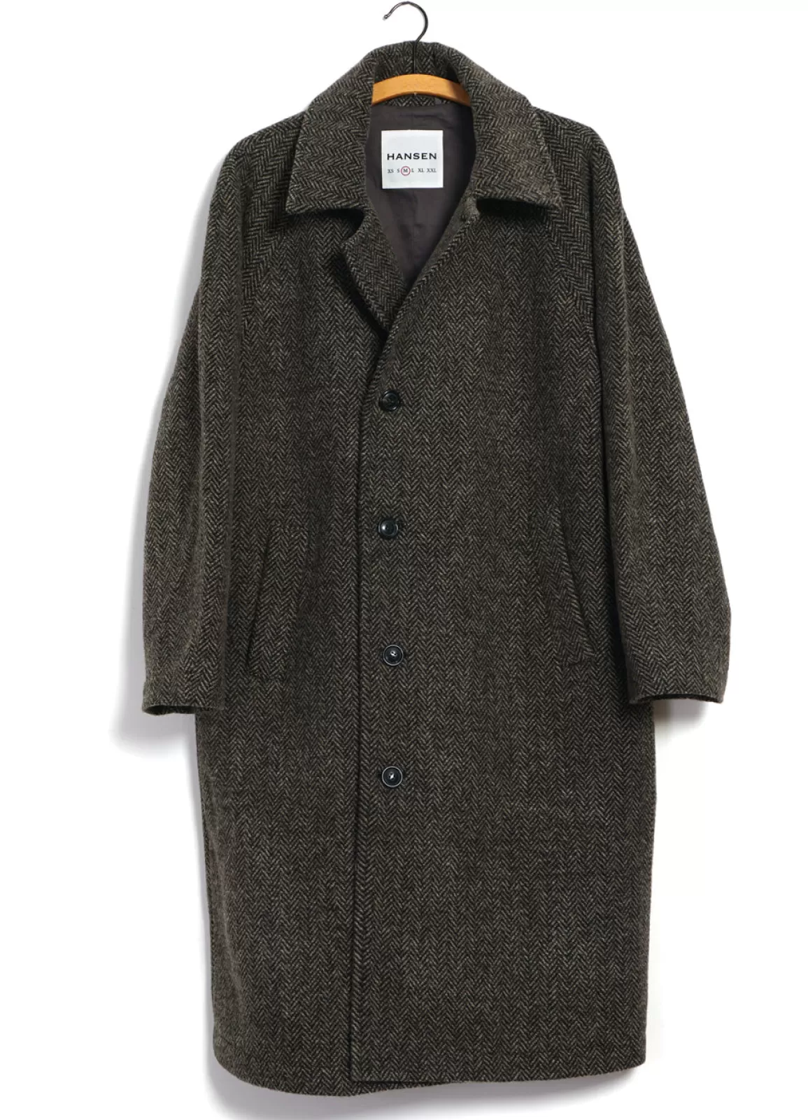 Store Sigurd | Long Lined Wool Coat | Brown Tweed Jacket & Coats