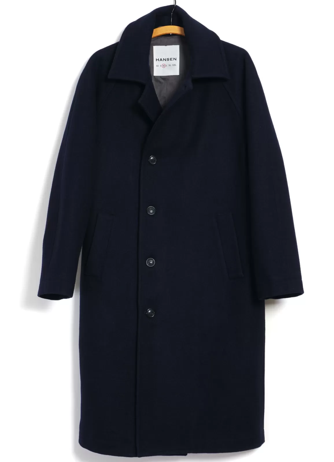 Discount Sigurd | Long Lined Wool Coat | Solid Blue Jacket & Coats