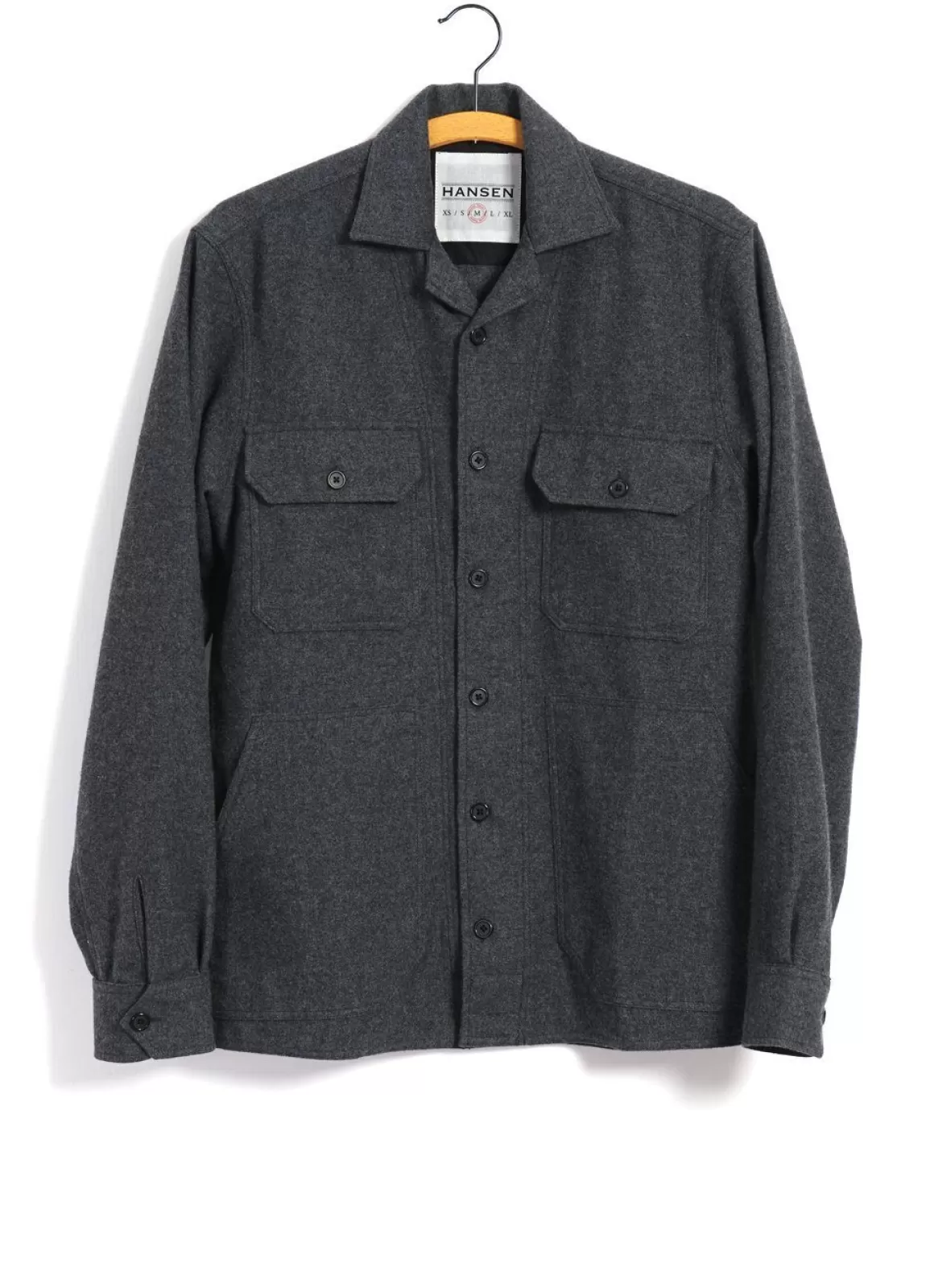 New Stefan | Worker Over Shirt | Grey Melange Shirts