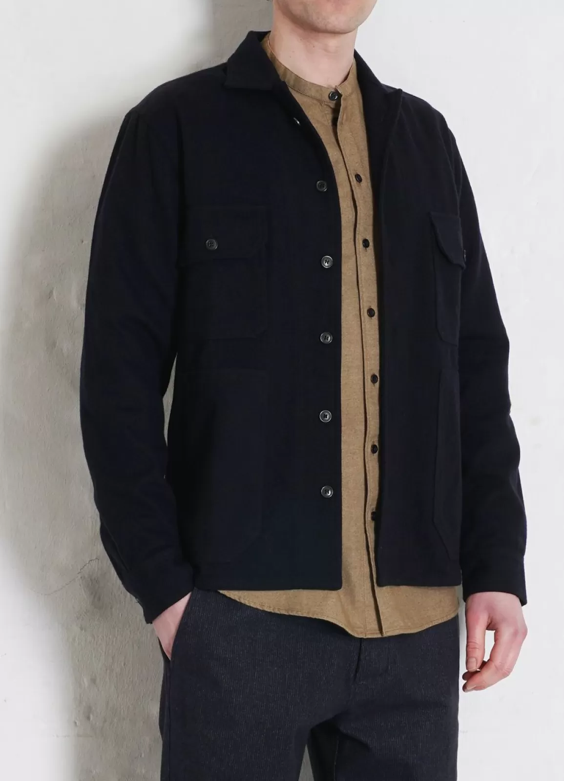 Best Sale Stefan | Worker Over Shirt | Navy Shirts