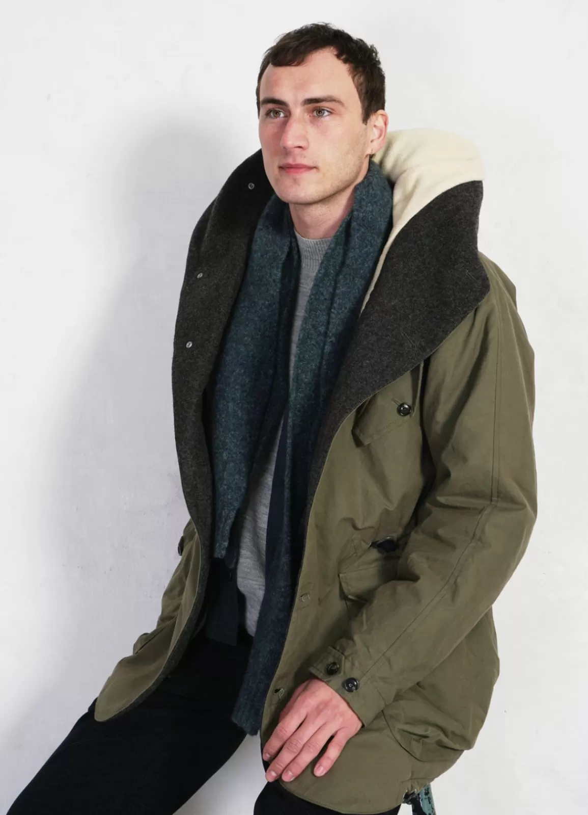 Best Storm | Hooded Waxed Cotton Parka | Khaki Green Jacket & Coats