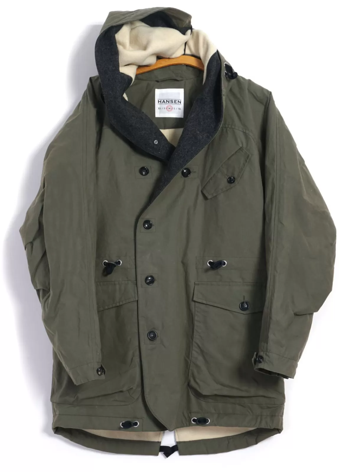 Best Storm | Hooded Waxed Cotton Parka | Khaki Green Jacket & Coats