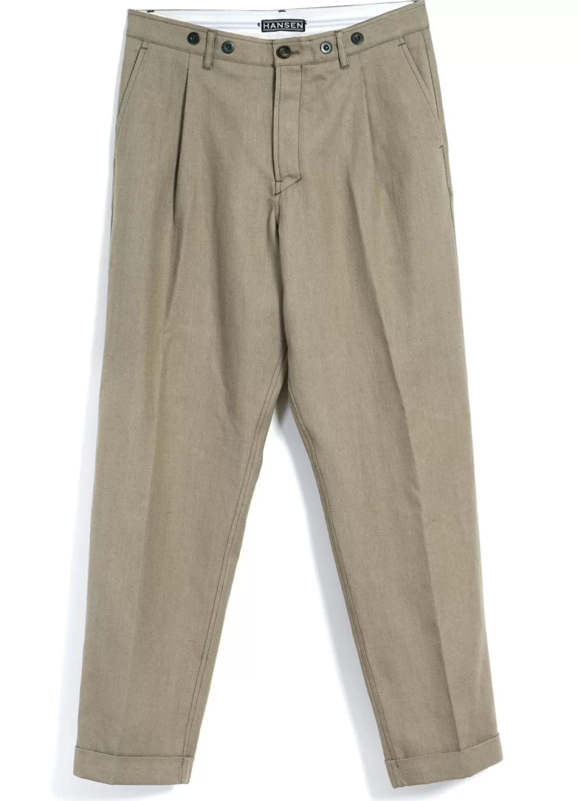 Best Sune | Pleated Wide Cut Trousers | Bay Leaf Suiting