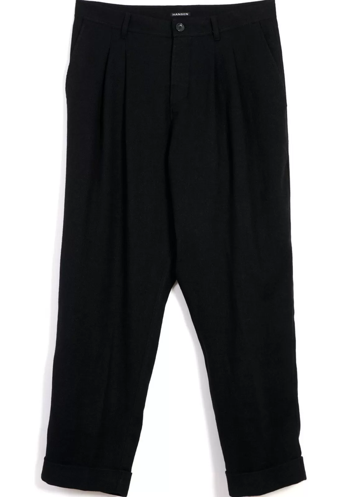 New Sylvester | Double Pleated Trousers | Black Suiting