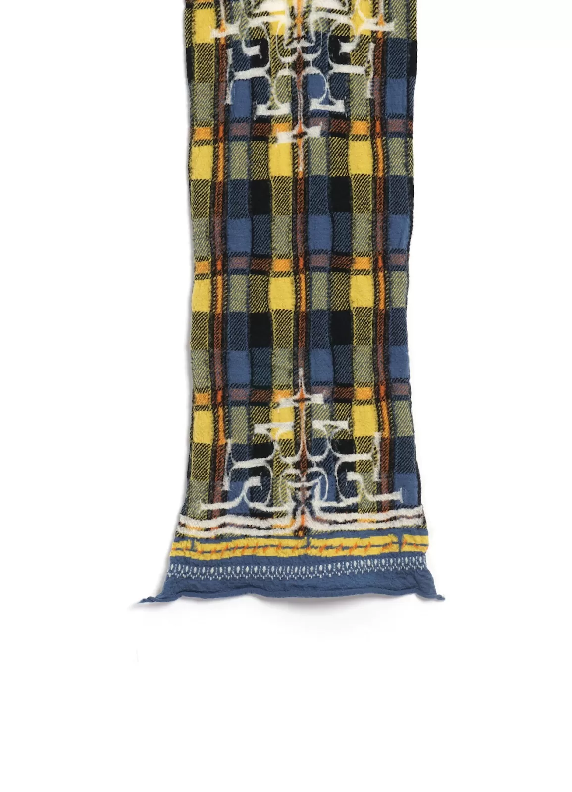 Store Tartan Ainu | Compressed Wool Scarf | Blue Scarves