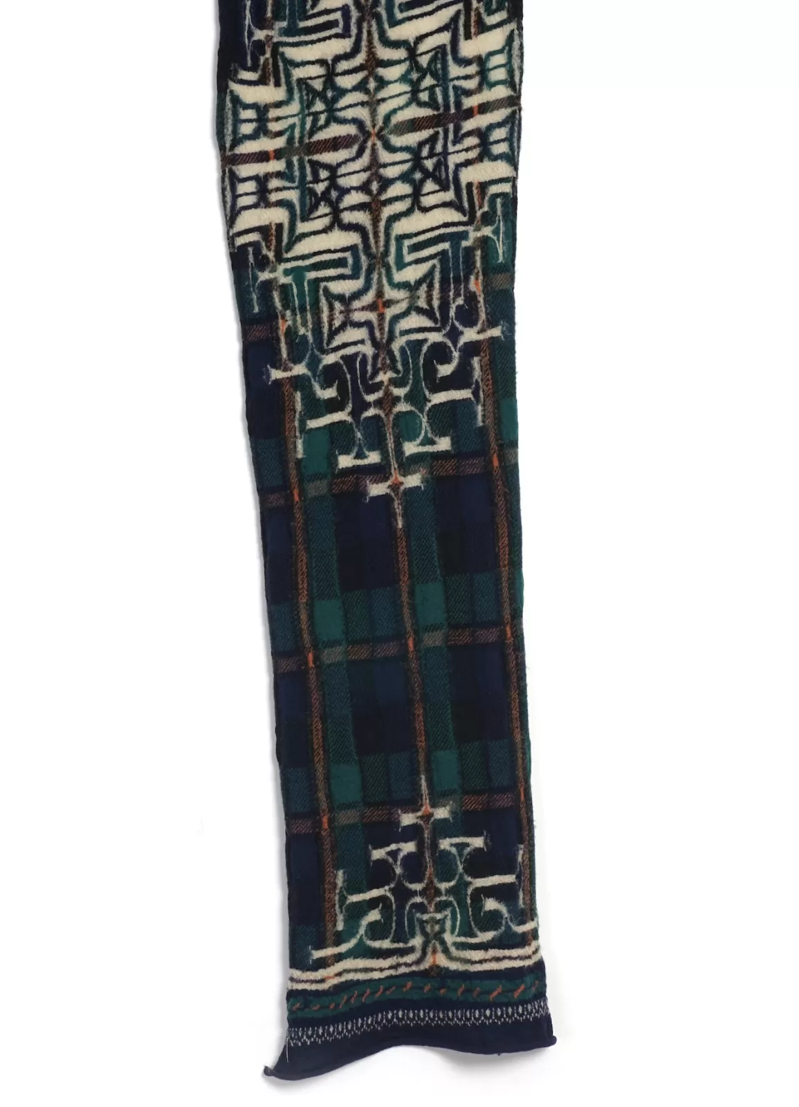 Discount Tartan Ainu | Compressed Wool Scarf | Navy Scarves