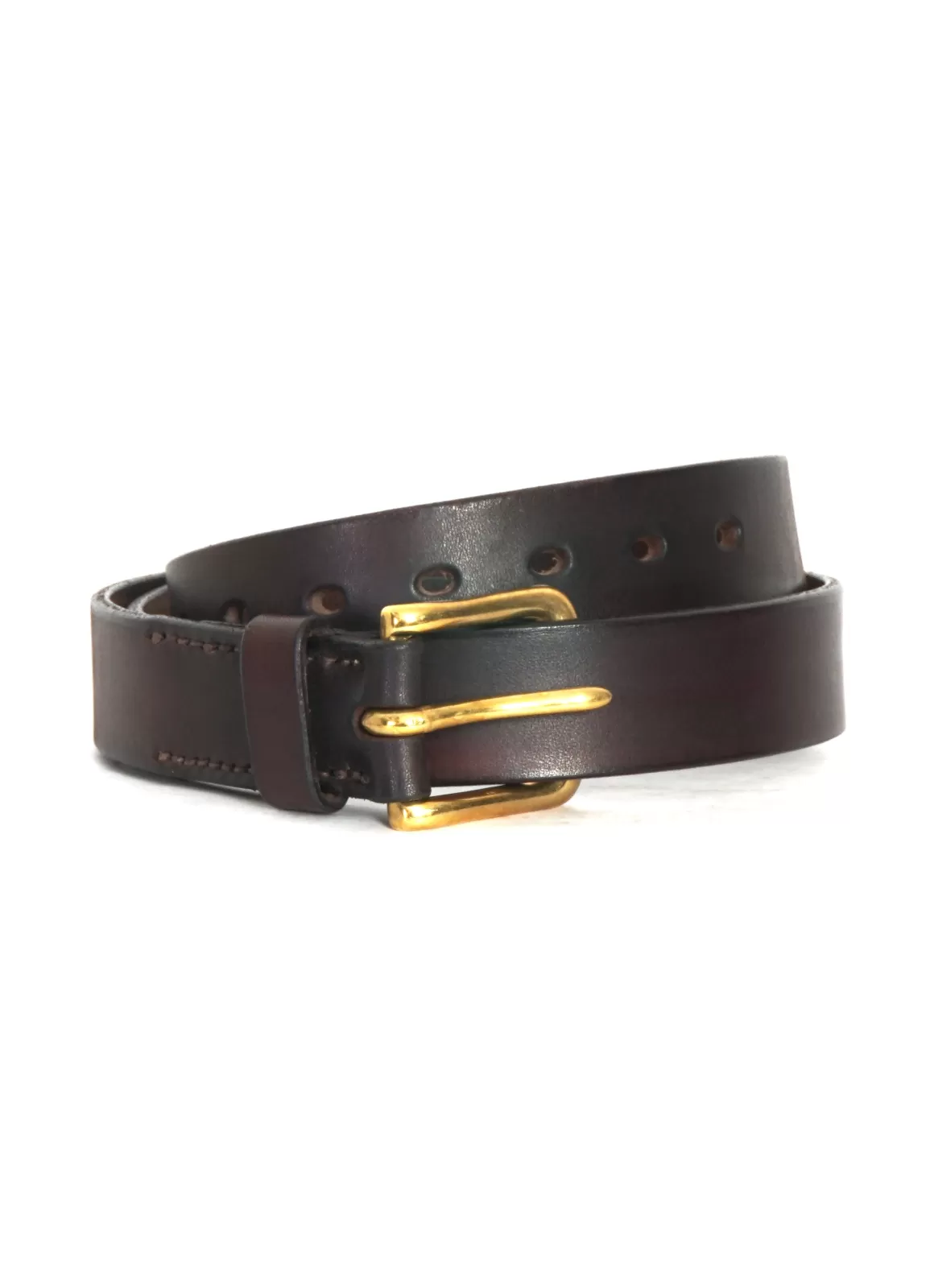 Sale The Jens Belt | Handmade Leather Belt | Brown/Brass Belts